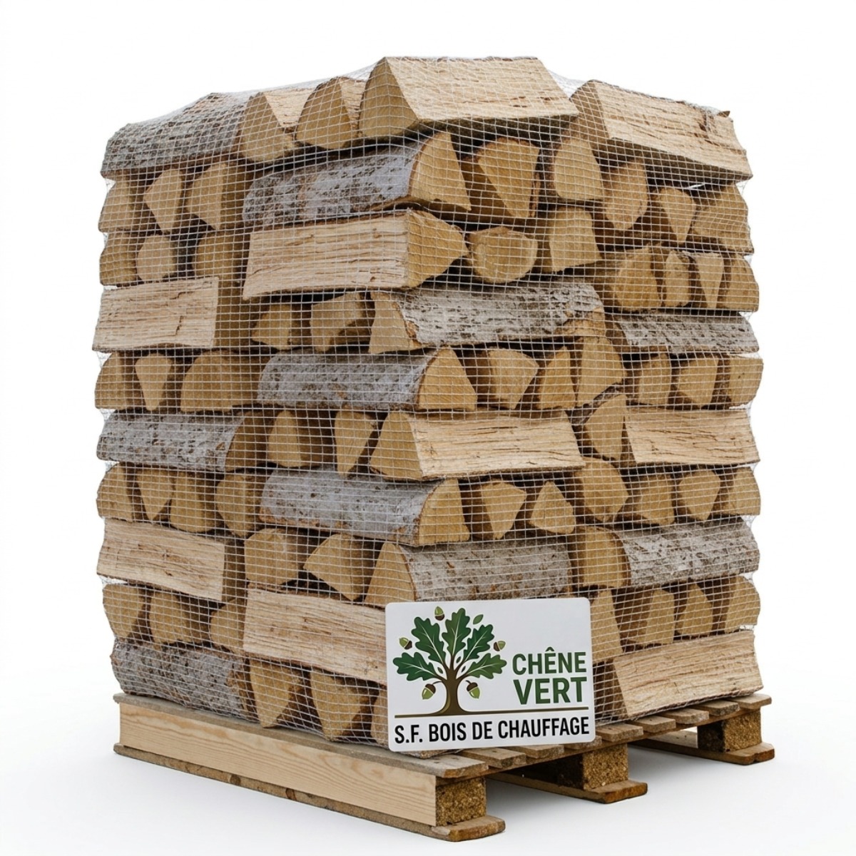 Palette Chêne Blanc Sec 33 cm (600 kg) - S.F. Bois de Chauffage