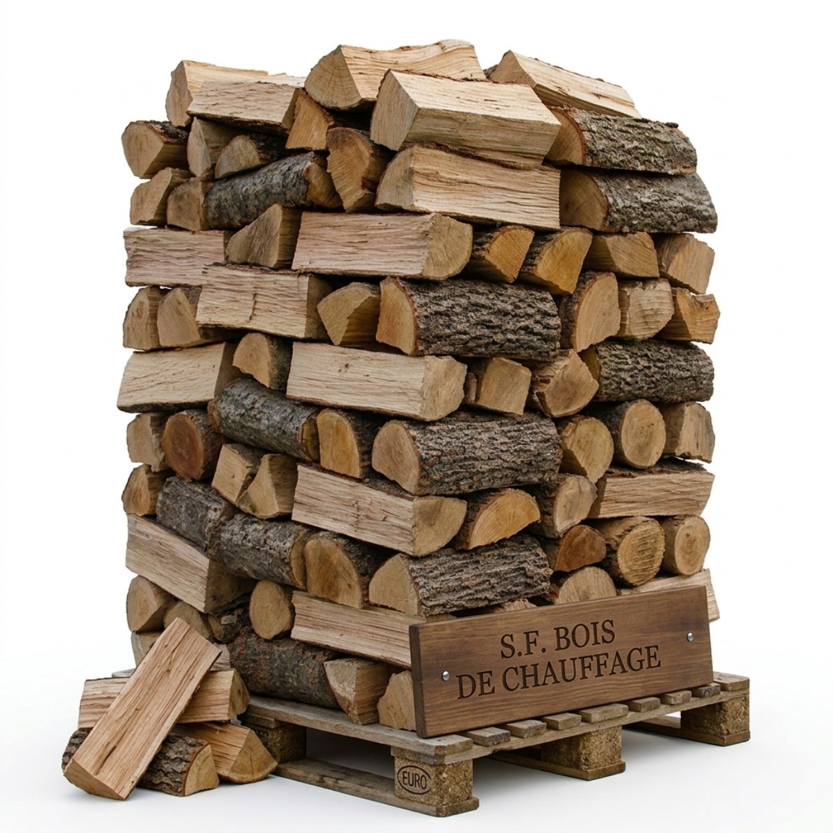 Ballot de Bois de Chauffage Extra Sec 30 cm – Palette 2 m³
